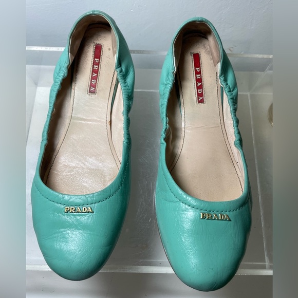 PRADA women flats leather sz 38 - Picture 1 of 15